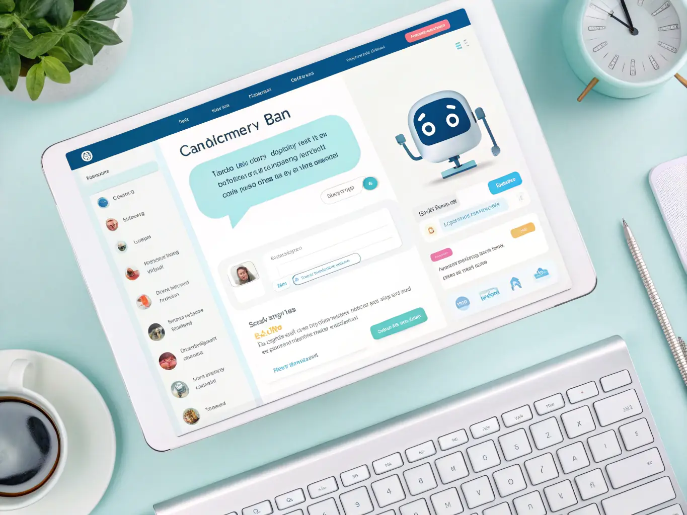 A visual representation of an AI-driven chatbot assisting customers, showcasing automated customer service and support.