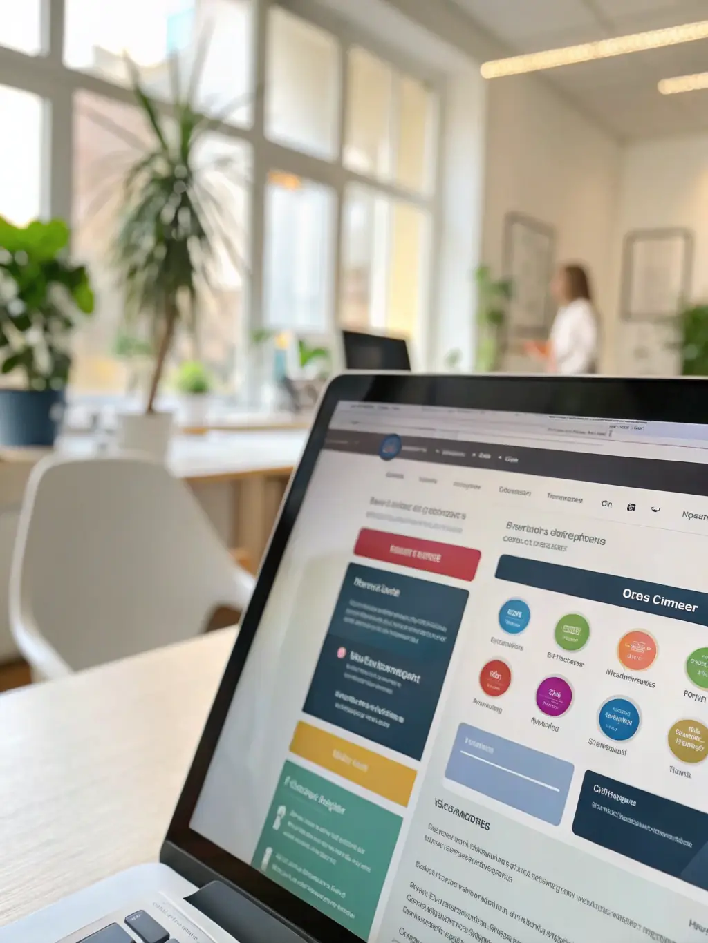A high-resolution image depicting a clean, modern website interface with responsive design elements, showcasing SelantiTech's expertise in creating user-friendly web experiences.